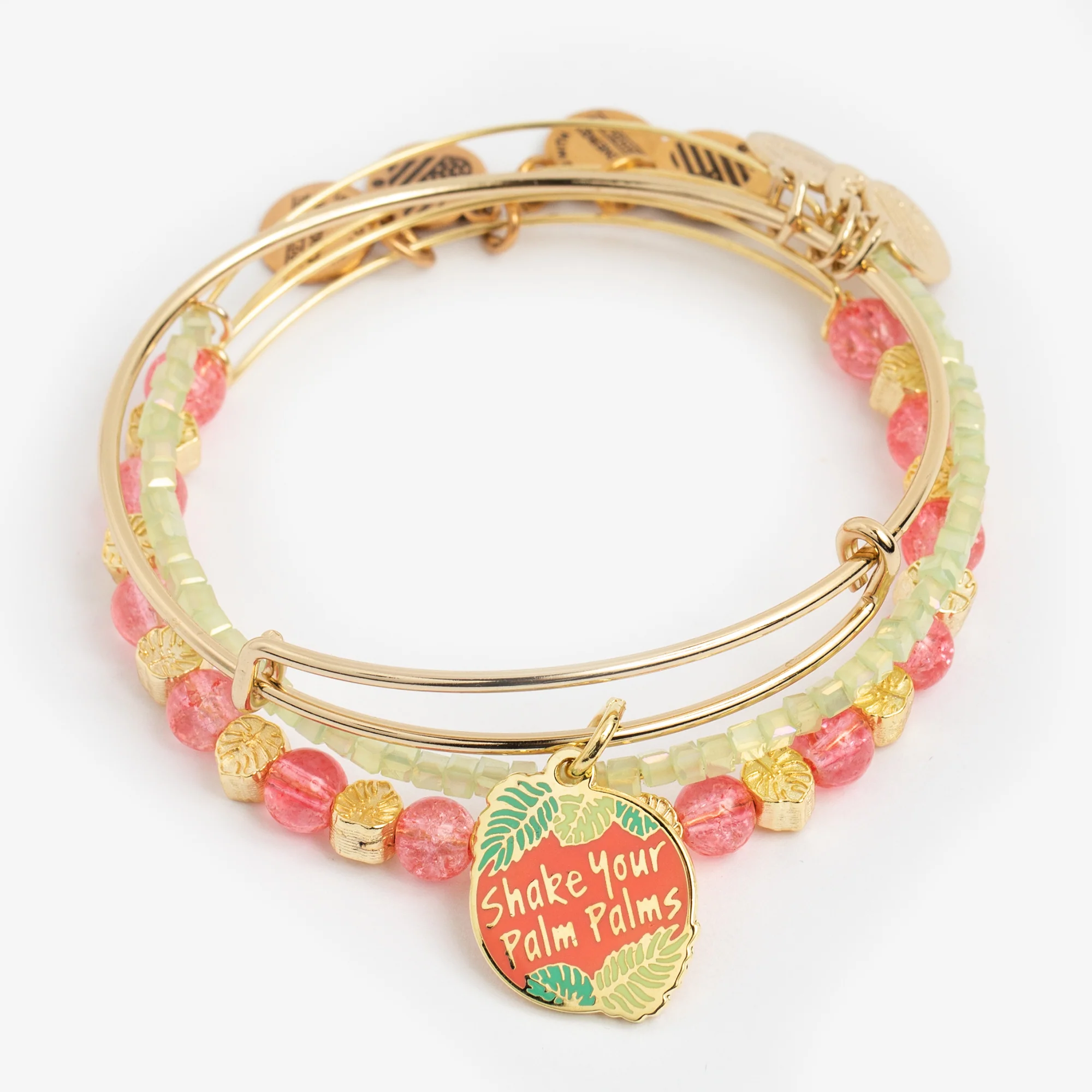 'Shake Your Palm Palms' Charm Bangle. Set of 3