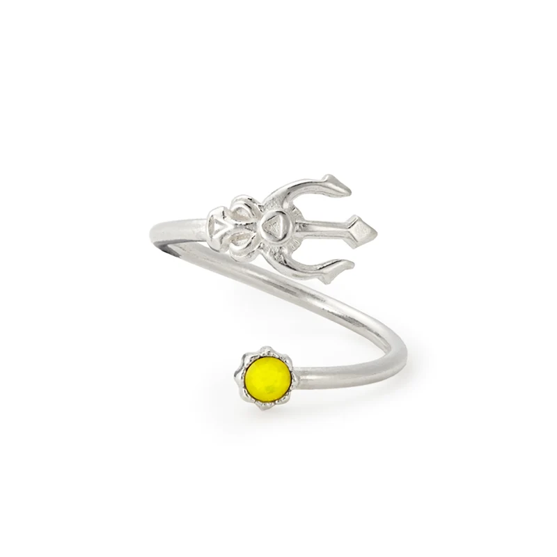 Trident Yellow Stone Wrap Ring