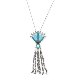 Blue Lotus Necklace. Large