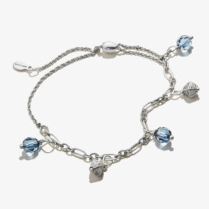 Blue Crystal Pull Chain Bracelet