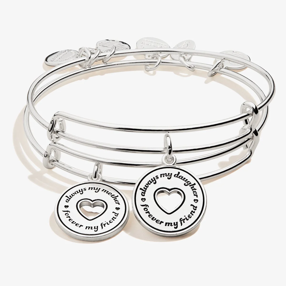 'Always Mine' Charm Bangles. Set of 2
