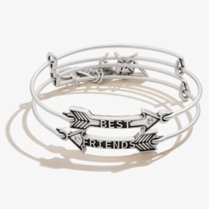 Best Friends Arrow Charm Bangle Set of 2