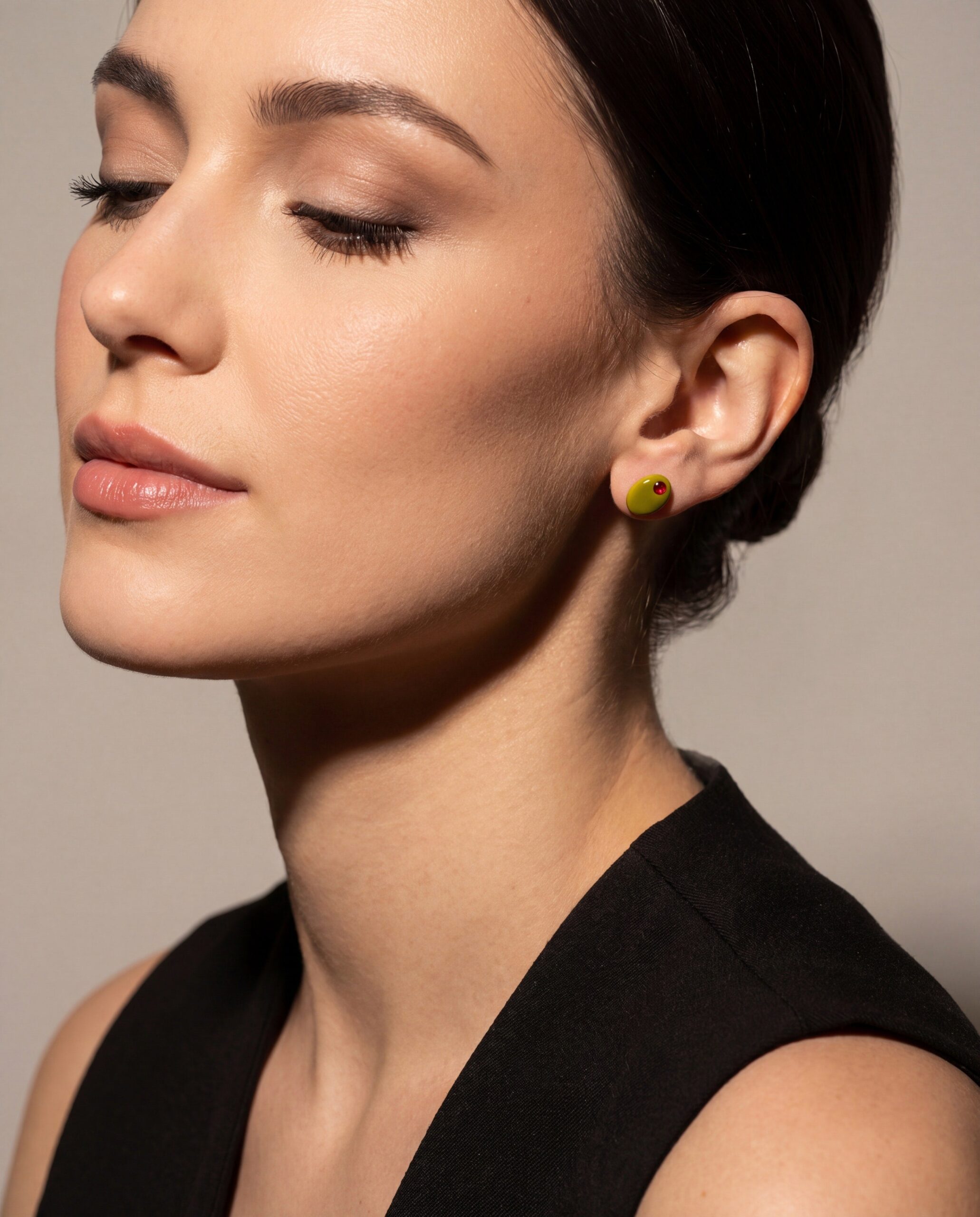 Pasta Girl Stud Earrings Set Of 2 - Image 2