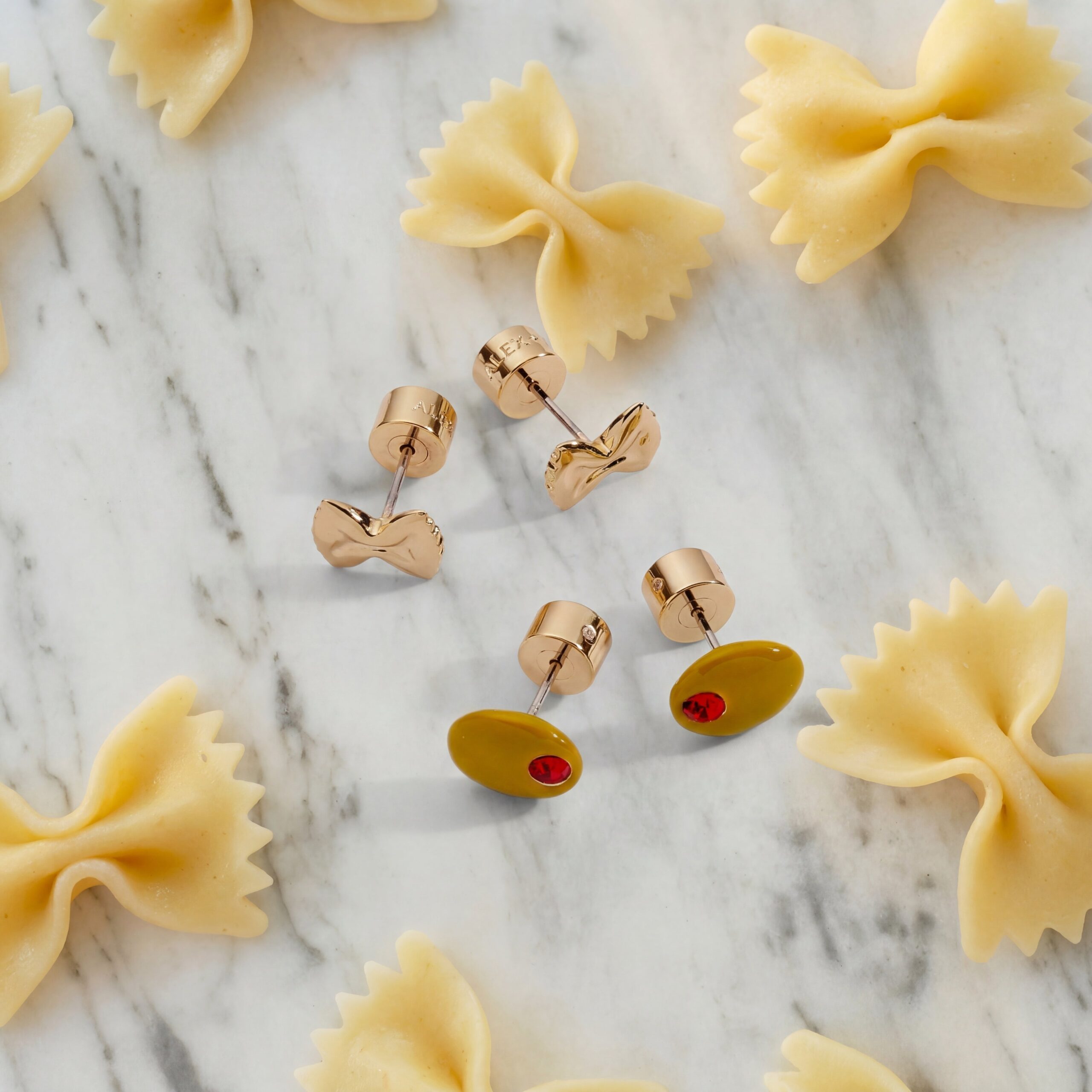 Pasta Girl Stud Earrings Set Of 2 - Image 4