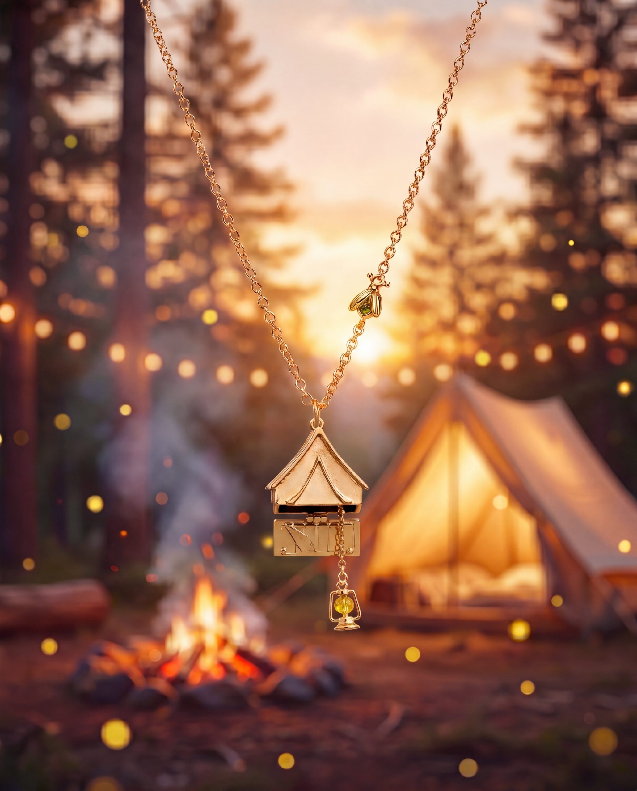 Glow With The Flow Camping Tent Necklace - Image 8