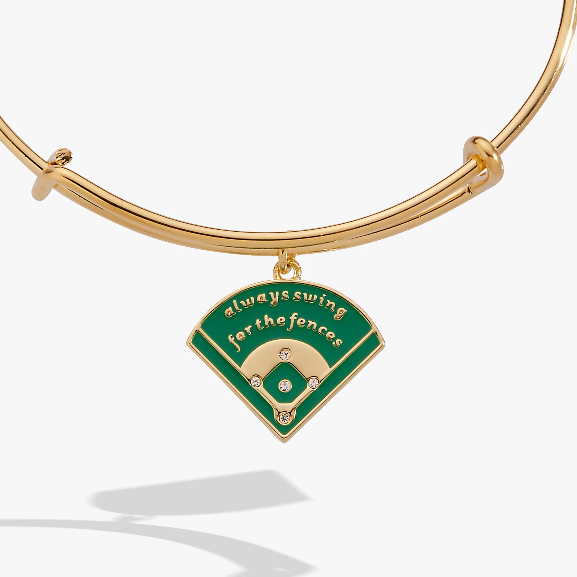 Always Swing for the Fences Charm Bangle