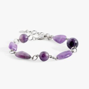 Amethyst Organic Gemstone Bracelet