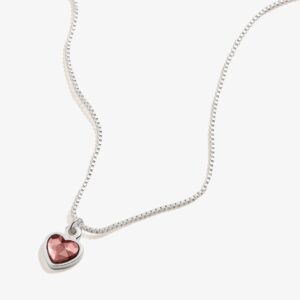Amethyst Heart Necklace. February Birthstone