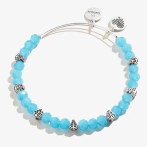 Anchor Beaded Bangle. Blue