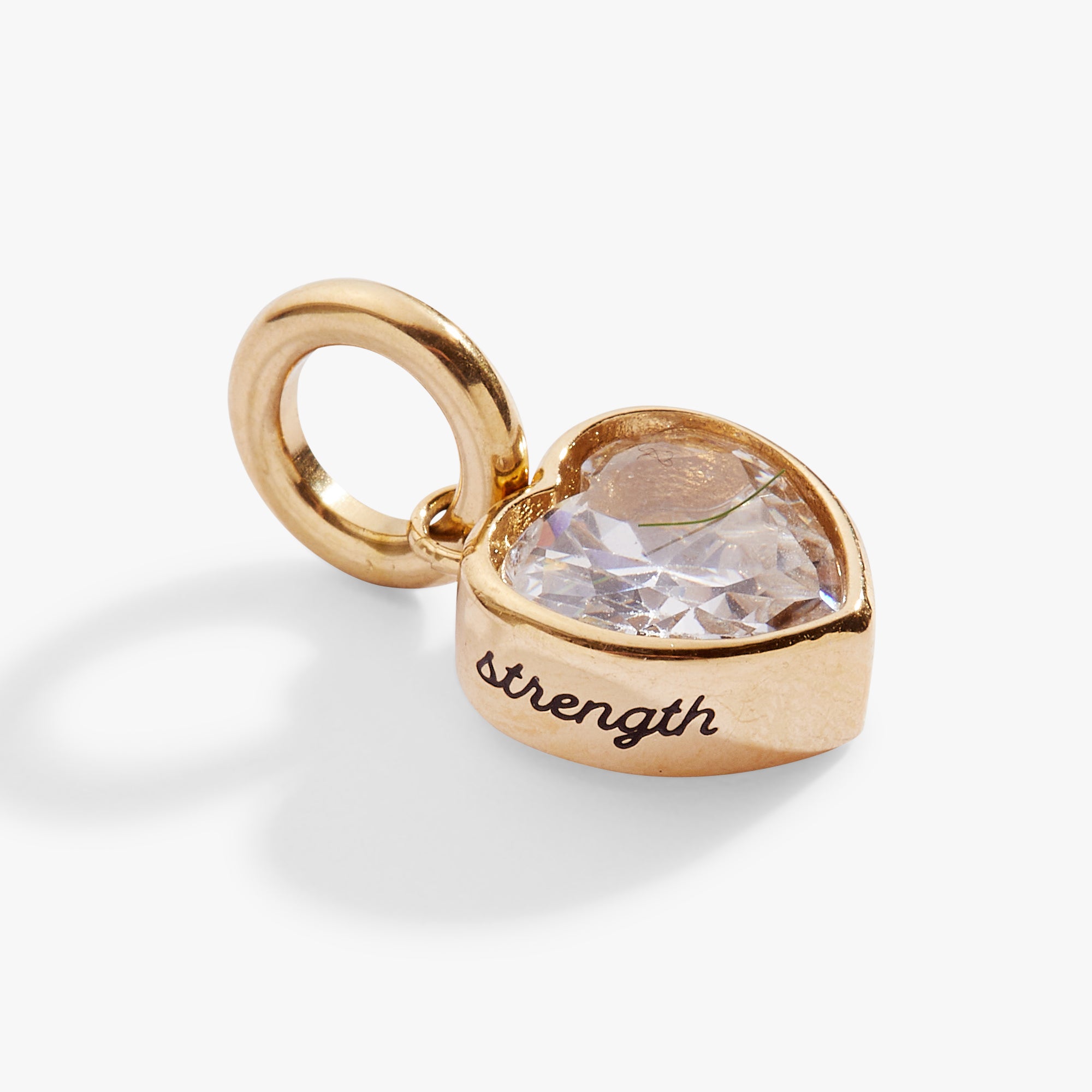 April 'Strength' Heart Birthstone Charm - Image 3