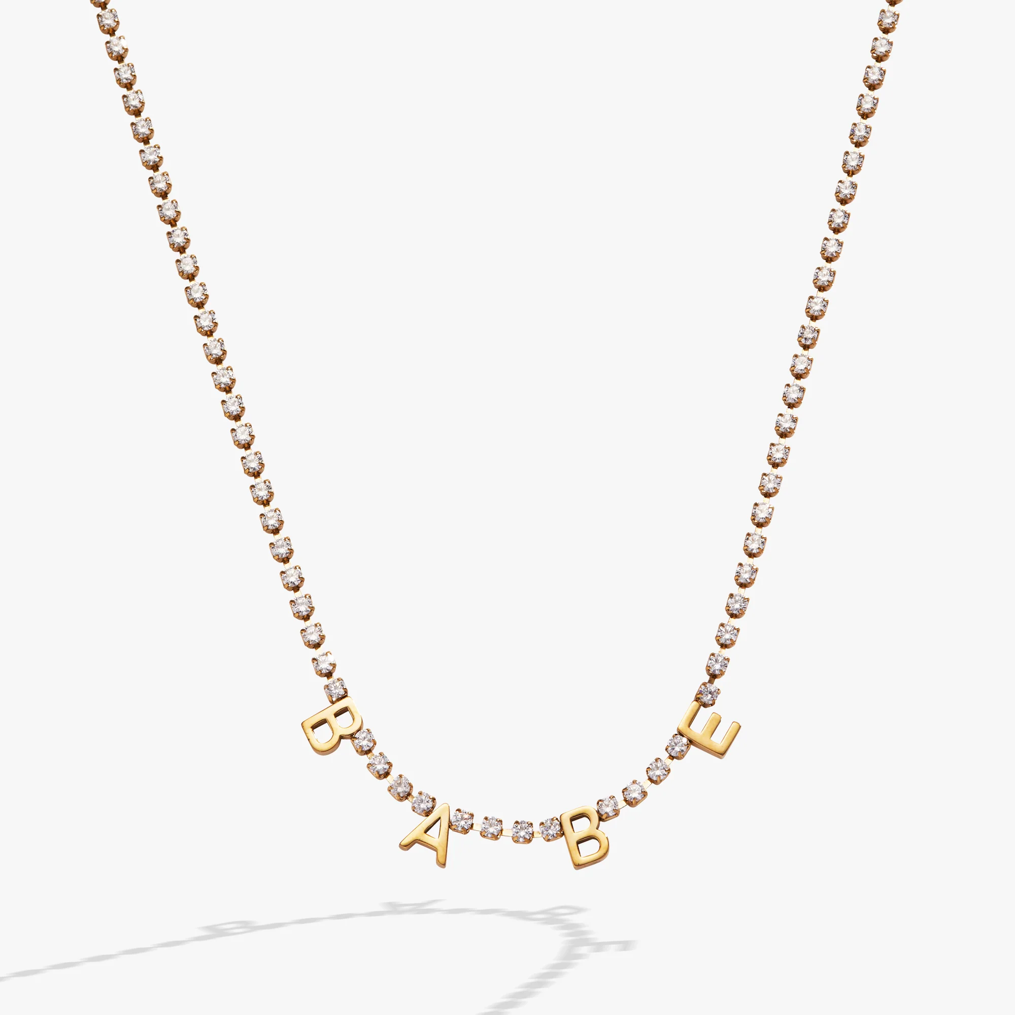 Babe Crystal Tennis Necklace