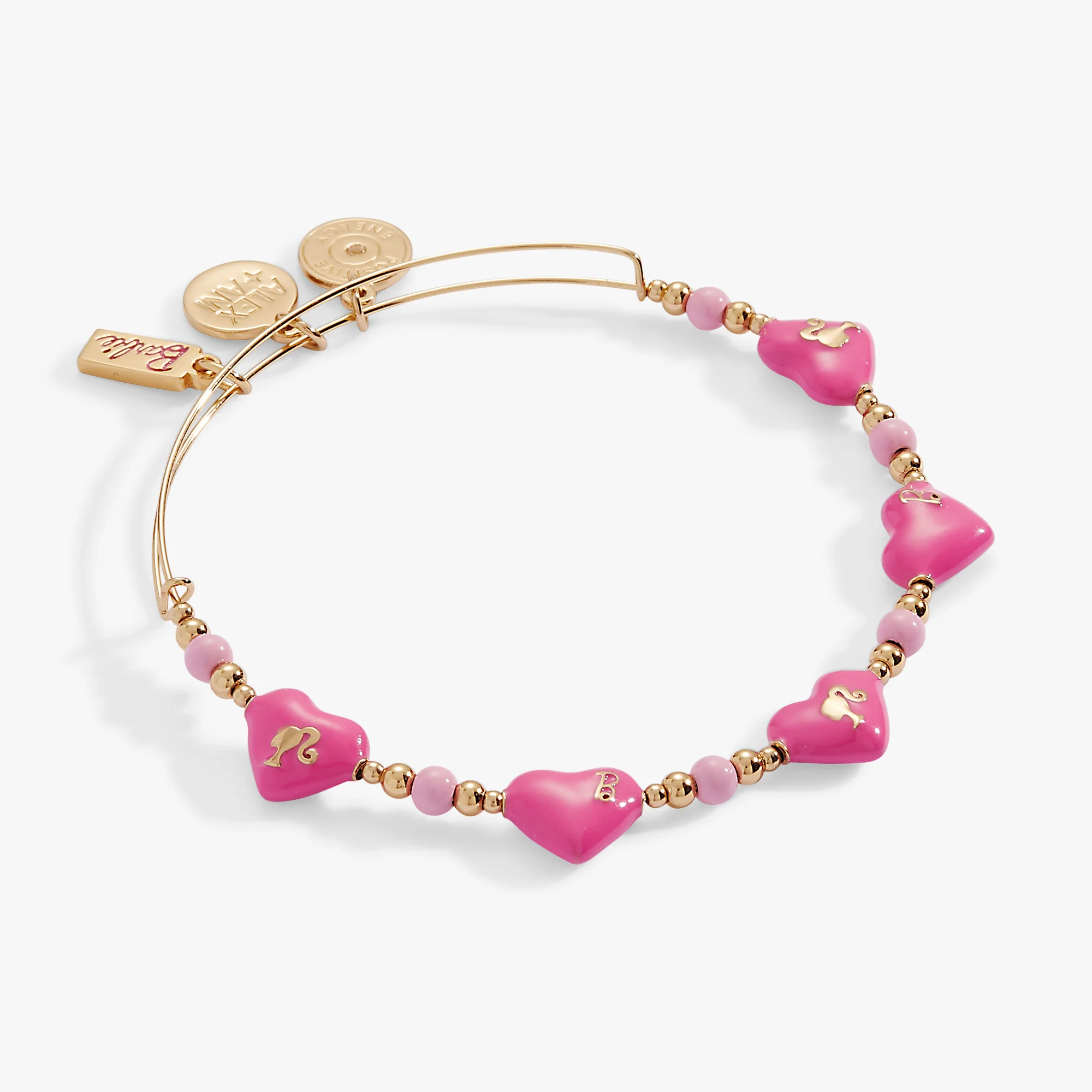 Barbie™ Logo Heart Beaded Bangle