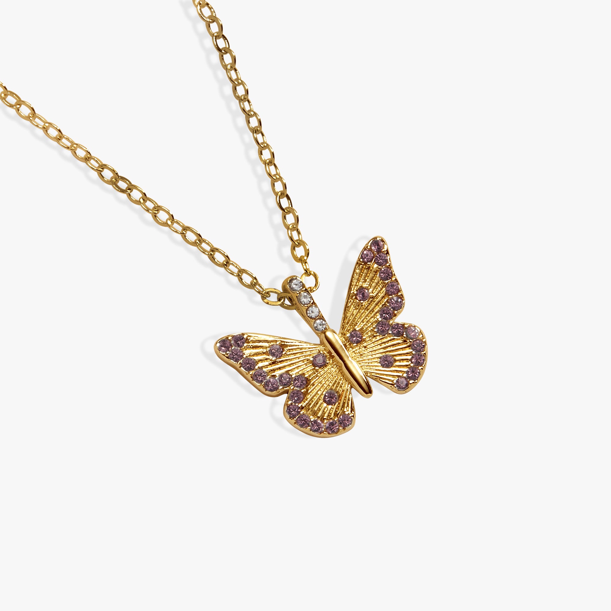 June 'Luck' Butterfly Birthstone Pendant - Image 4
