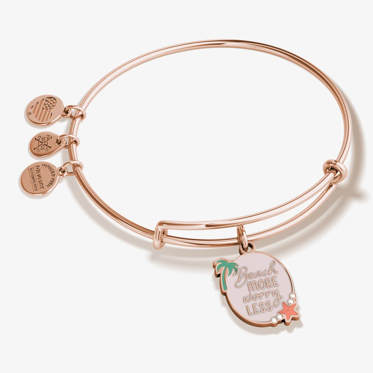 'Beach More. Worry Less' Charm Bangle