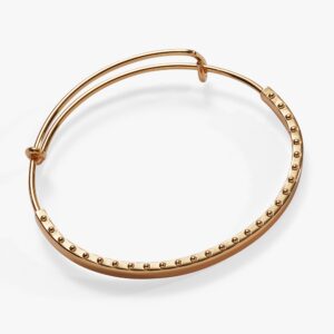 Beaded Edge Decorative Charm Bangle