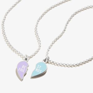 Best Friend Necklaces. Purple + Blue. Set of 2