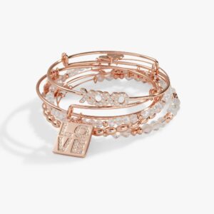 Better Than a Box of Chocolates 'LOVE' Charm Bangle. Set of 5