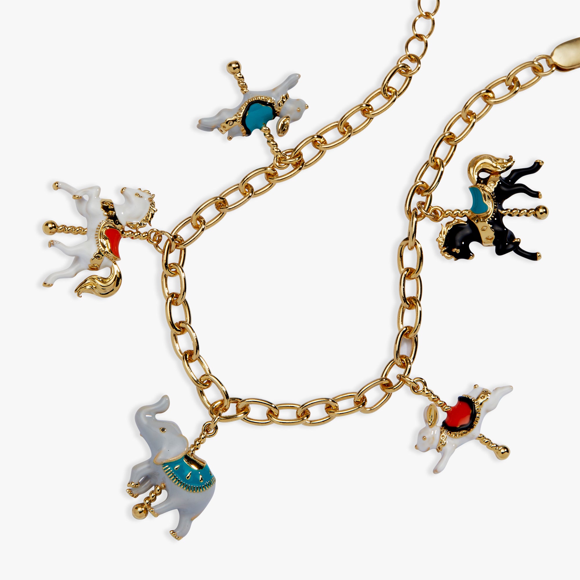 Carnival Carousel Animals Charm Bracelet - Image 2