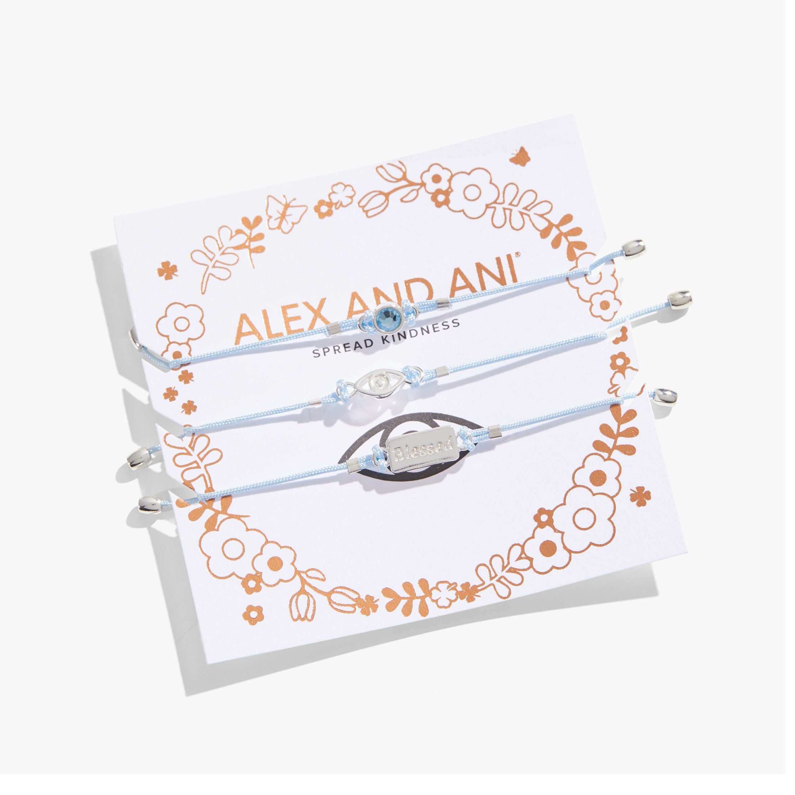 Blessed Evil Eye Cord Bracelets. Set of 3 - Image 3