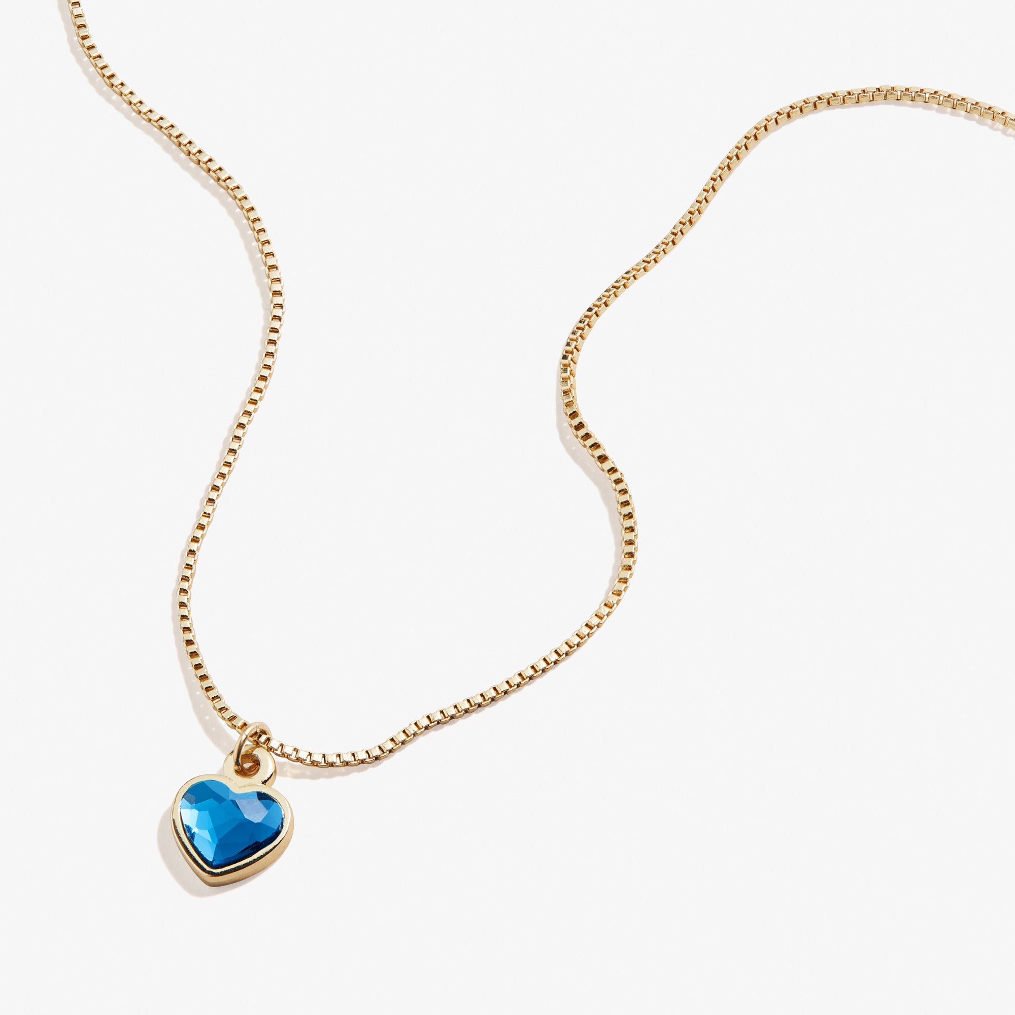 Blue Zircon Heart Necklace. December Birthstone - Image 3