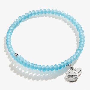 Brilliance Beaded Wrap Bracelet. Powder Blue