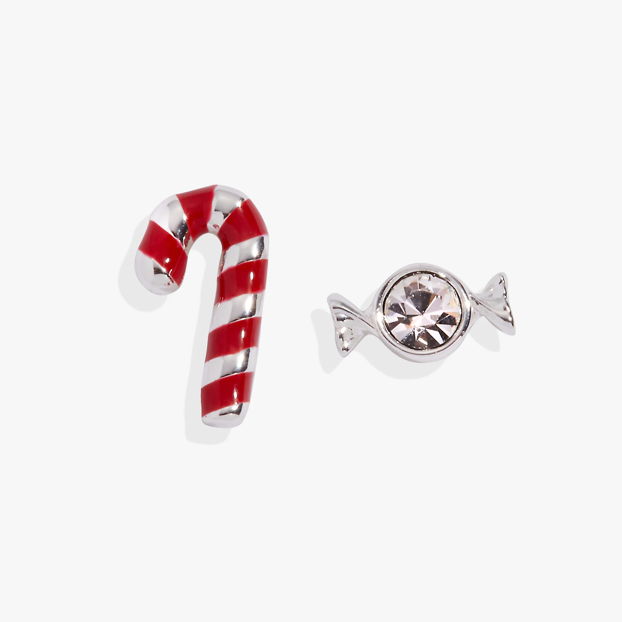 Candy Cane Mismatched Stud Earrings