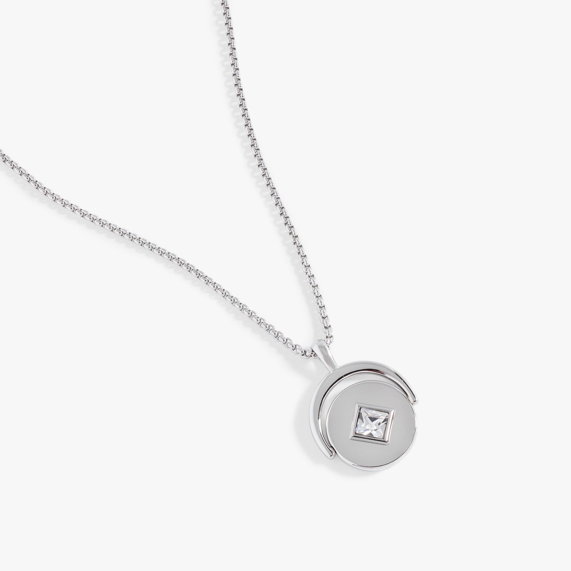 April Birthstone and Flower Flip Charm Necklace - Image 10