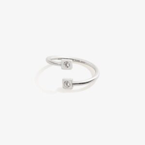April Birthstone Clear Crystal Ring Wrap
