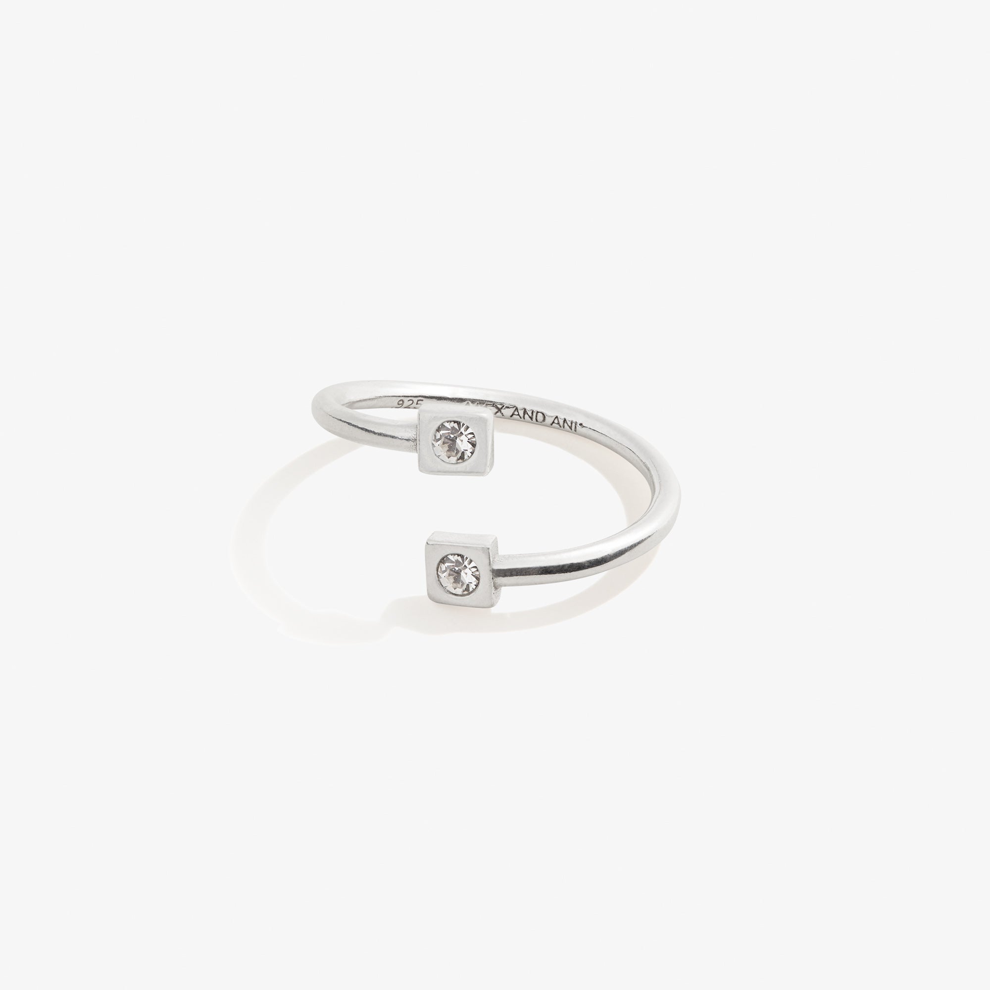 April Birthstone Clear Crystal Ring Wrap