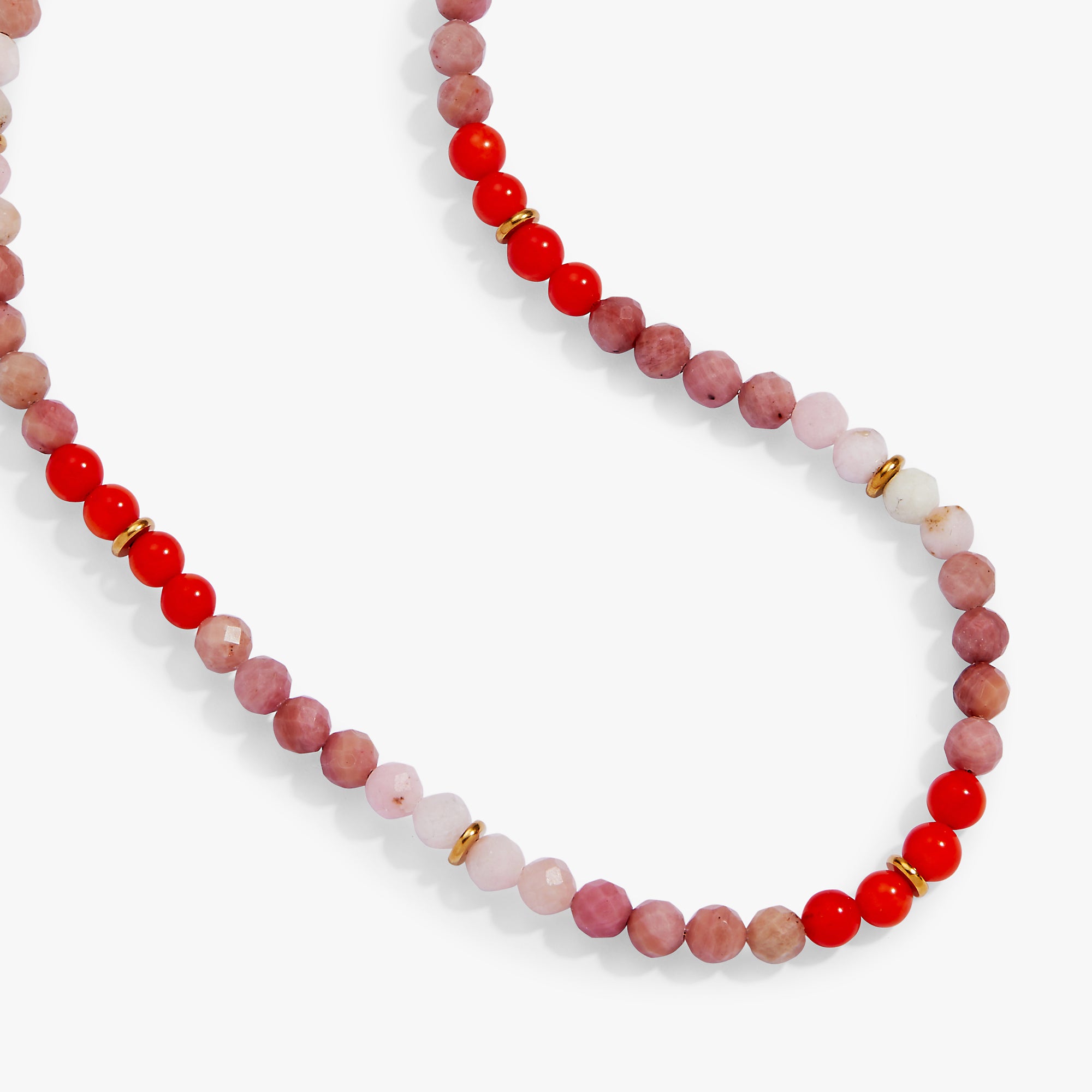 Coral Ombre Semi-Precious Beaded Necklace - Image 3