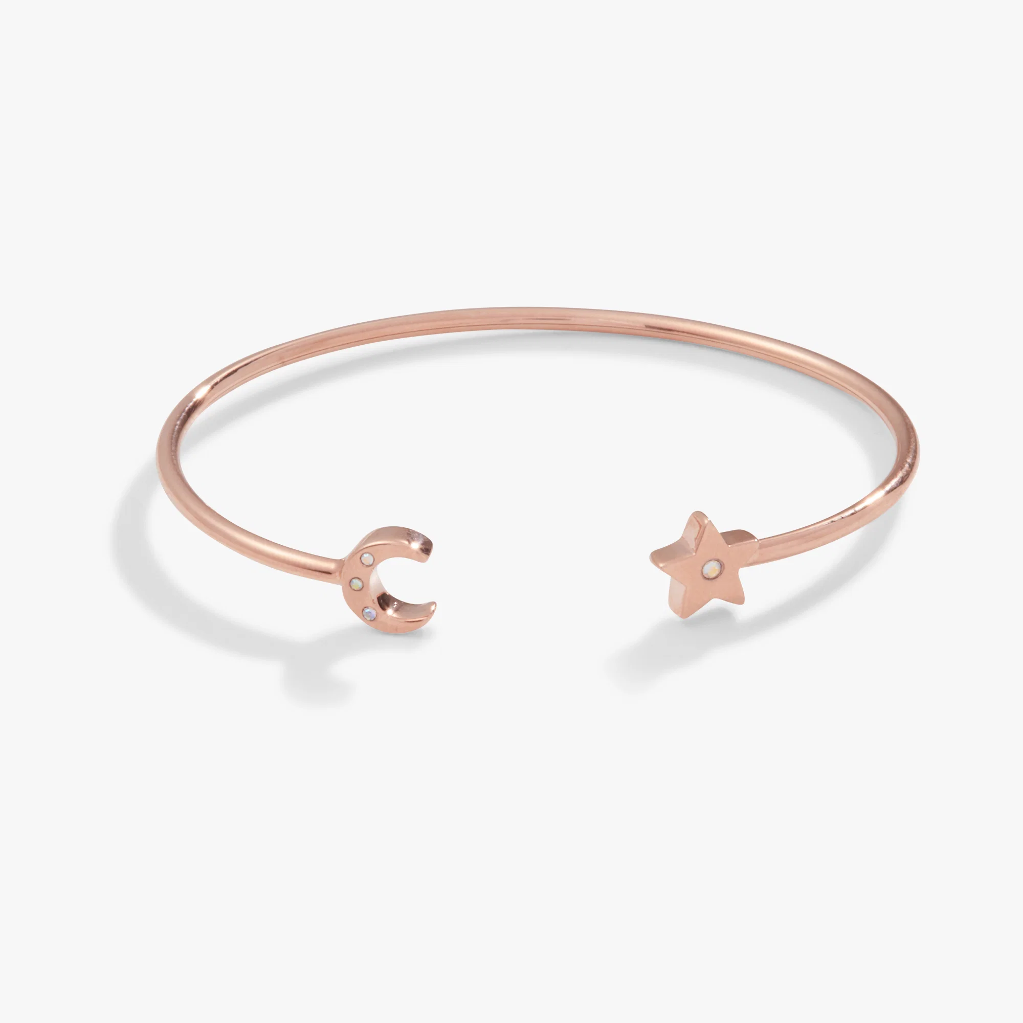 Crystal Moon + Star Flex Cuff Bracelet