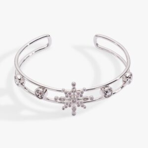Crystal Snowflake Cuff Bracelet