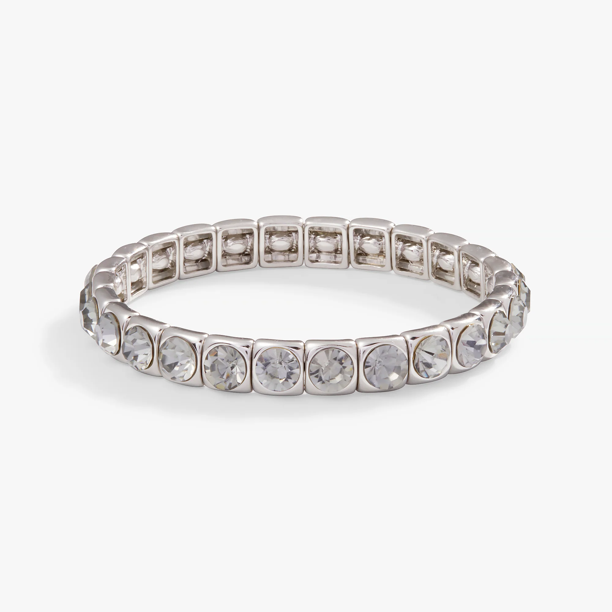 Crystal Stretch Bracelet. Black Diamond