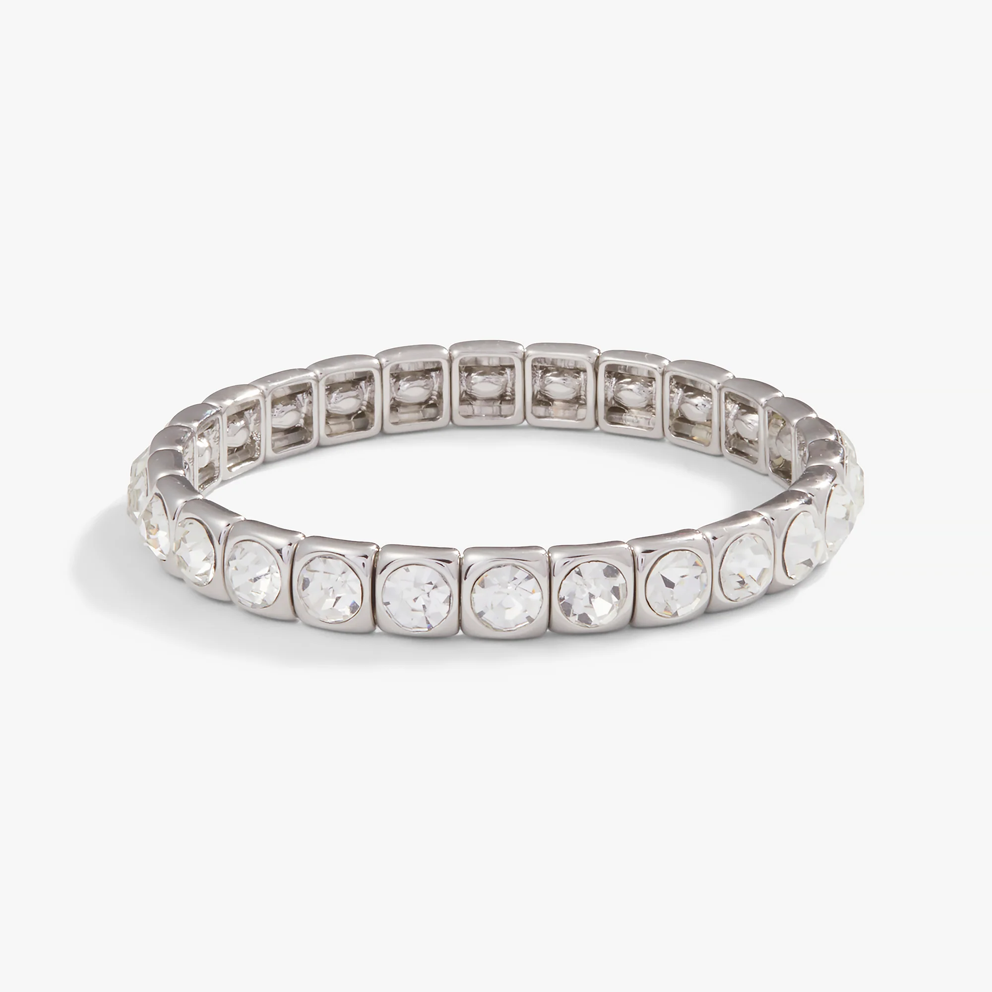 Crystal Stretch Bracelet. Clear Crystal