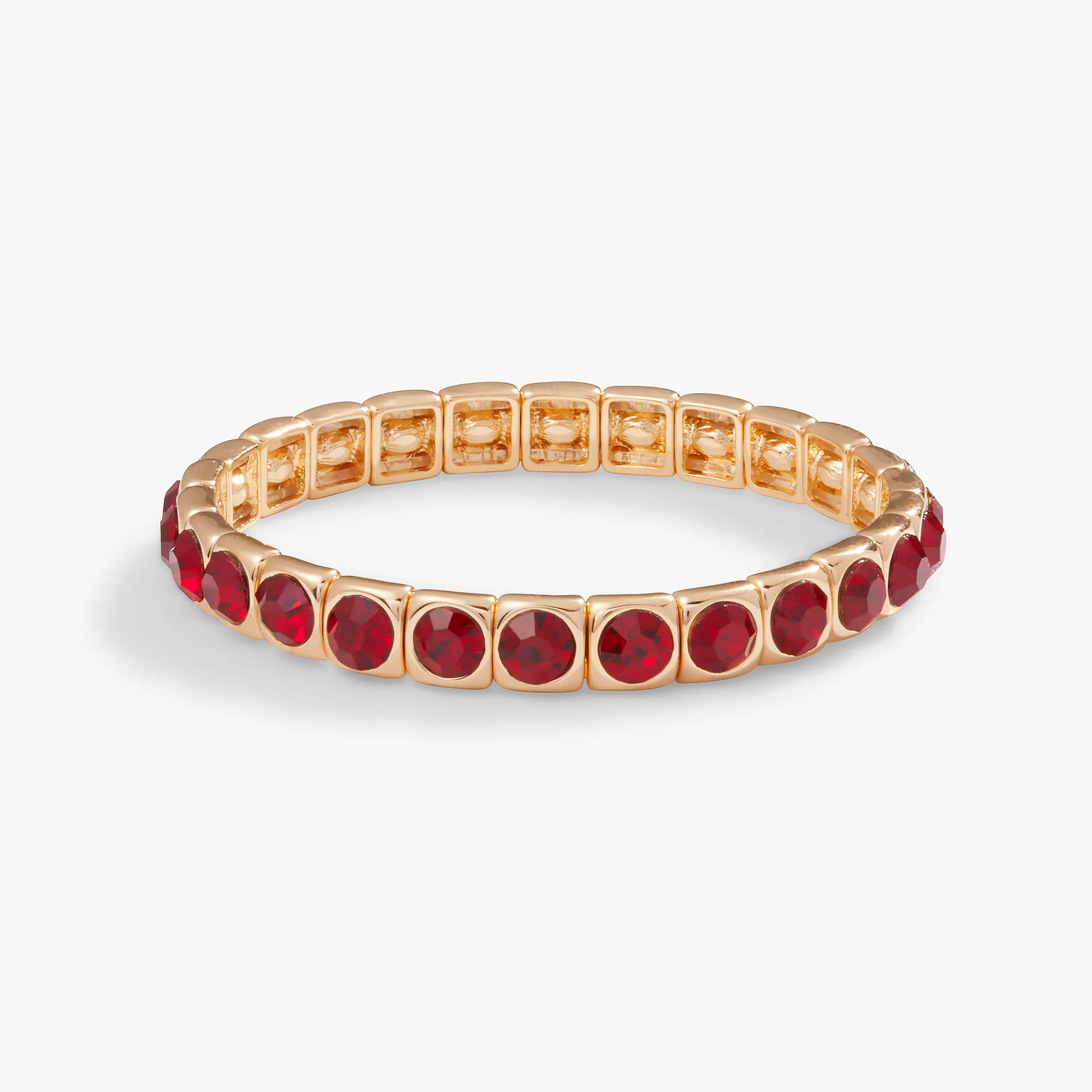 Crystal Stretch Bracelet. Ruby