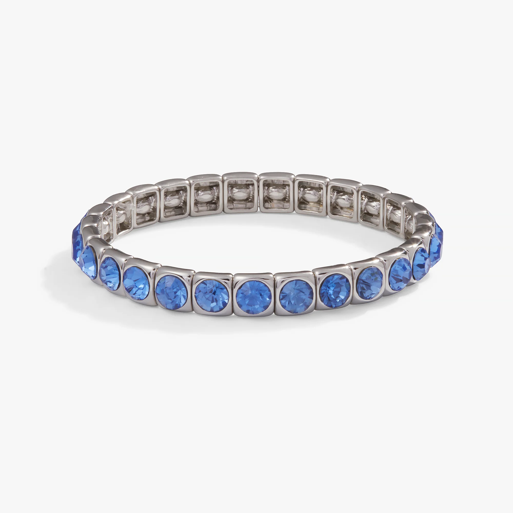 Crystal Stretch Bracelet. Sapphire