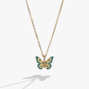 December 'Wisdom' Butterfly Birthstone Pendant