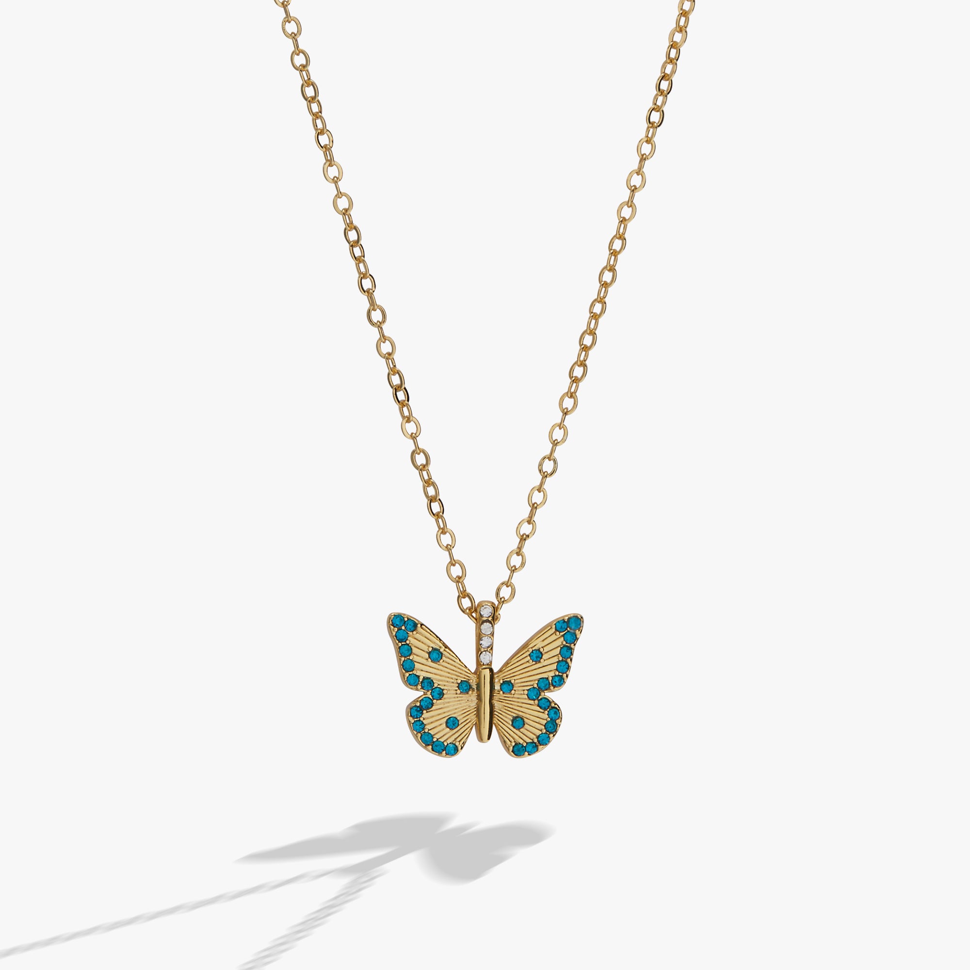 December 'Wisdom' Butterfly Birthstone Pendant