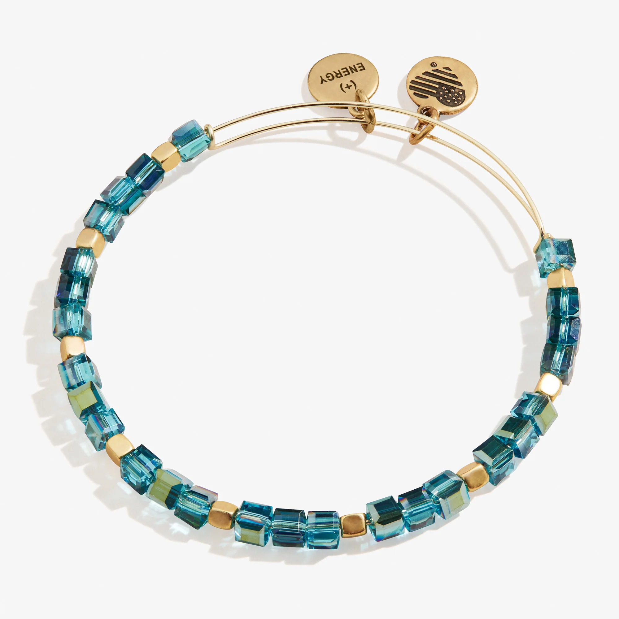Dazzle Beaded Bangle. Green