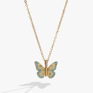 March 'Faith' Butterfly Birthstone Pendant