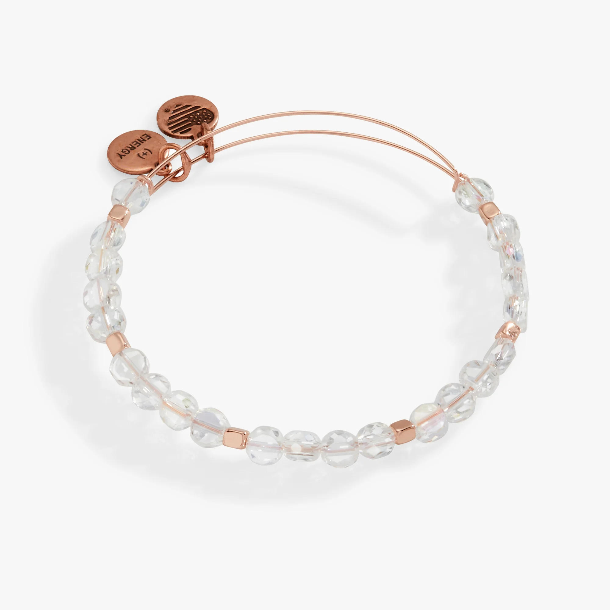 Devotion Beaded Bangle Bracelet. Crystal