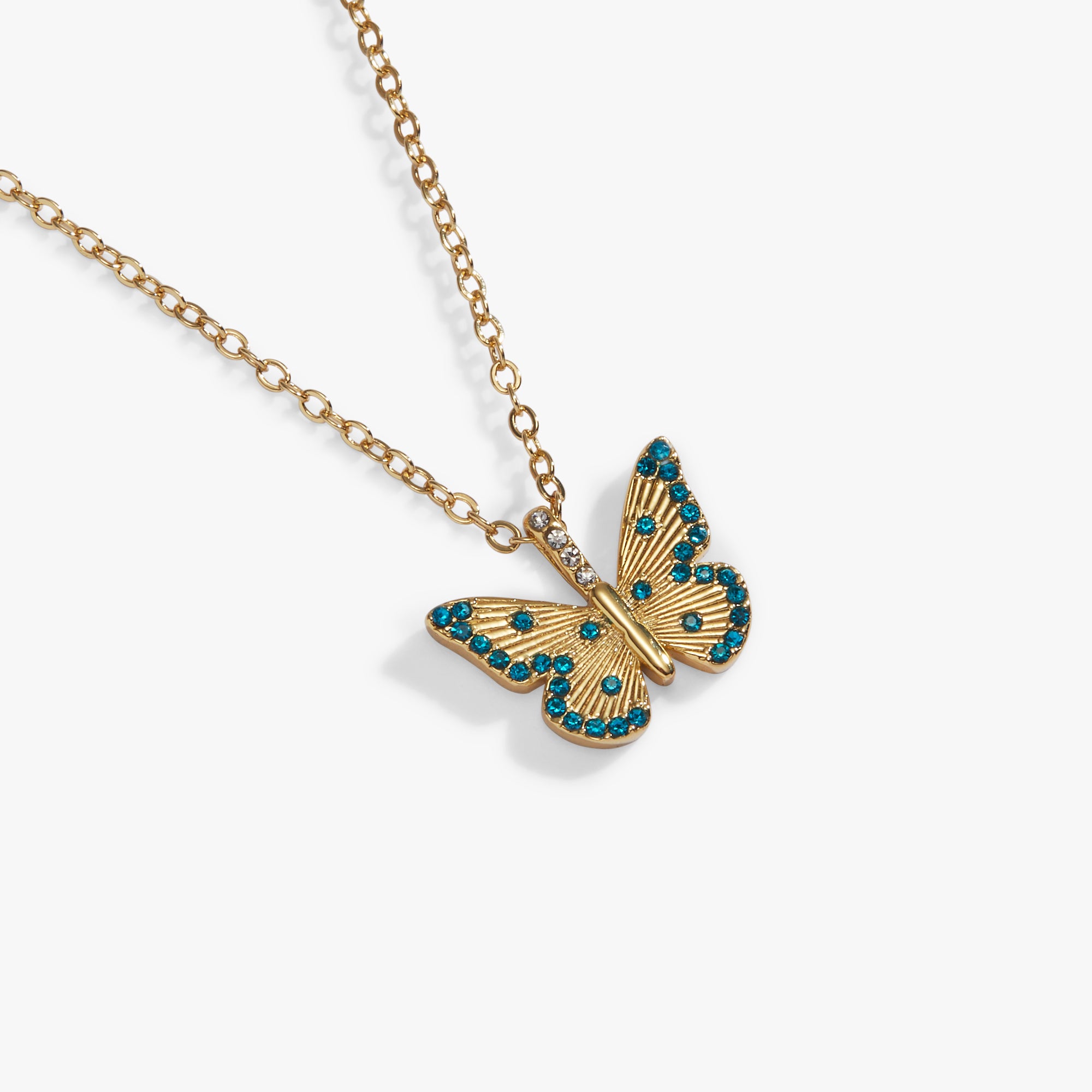 December 'Wisdom' Butterfly Birthstone Pendant - Image 4