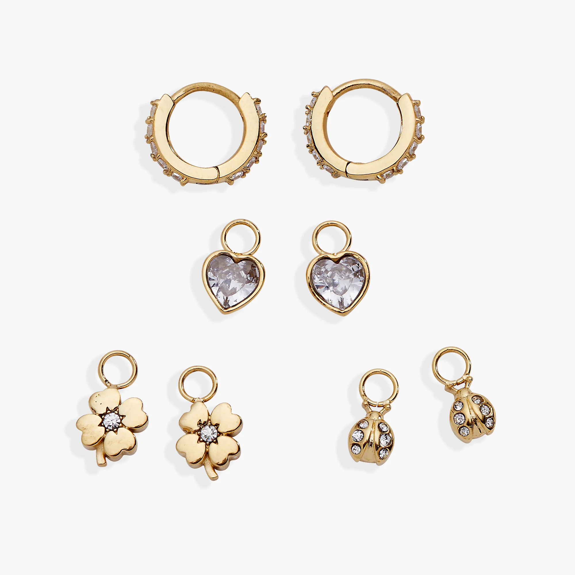 Love & Luck Mix & Match Charm Earring Set of 4