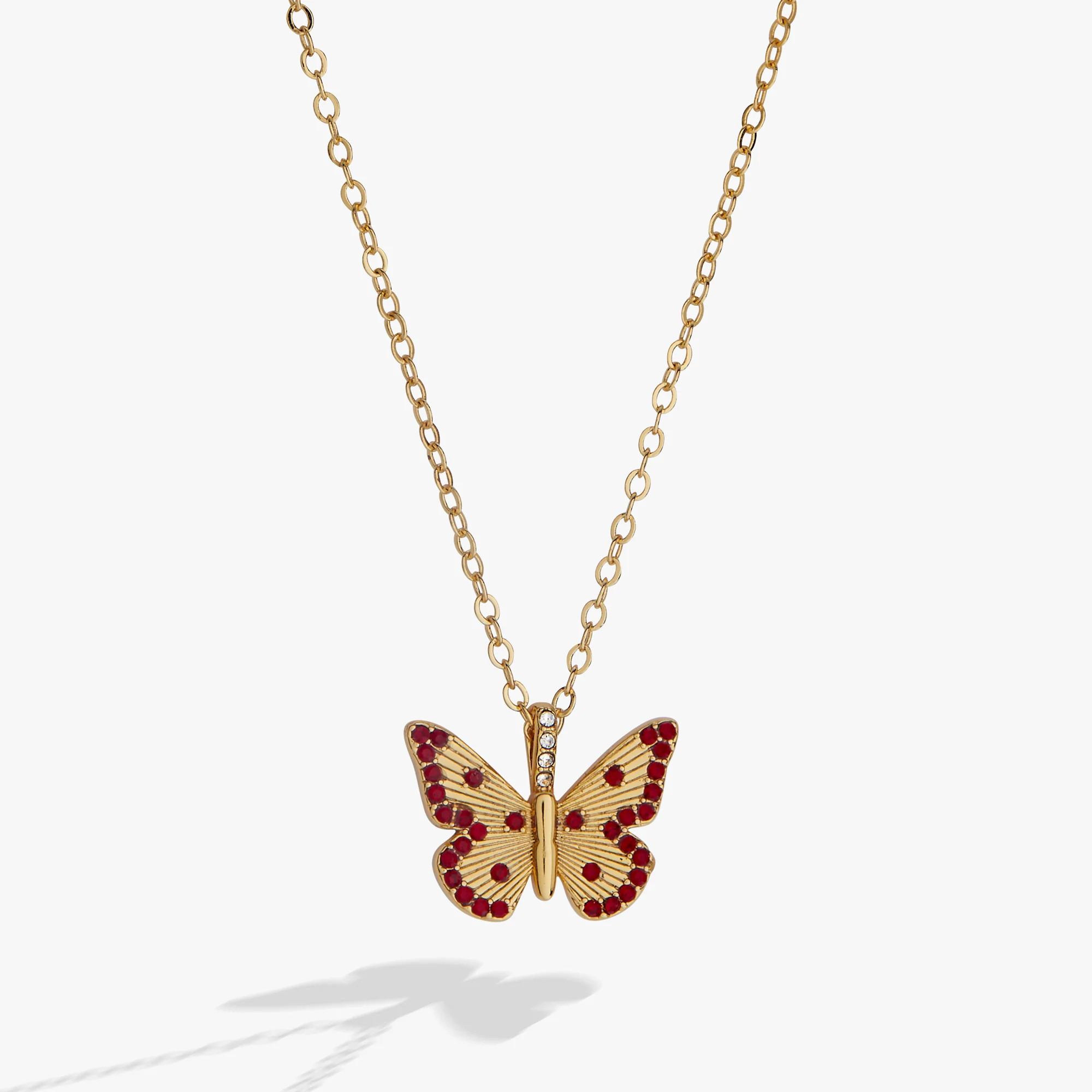 January 'Courage' Butterfly Birthstone Pendant