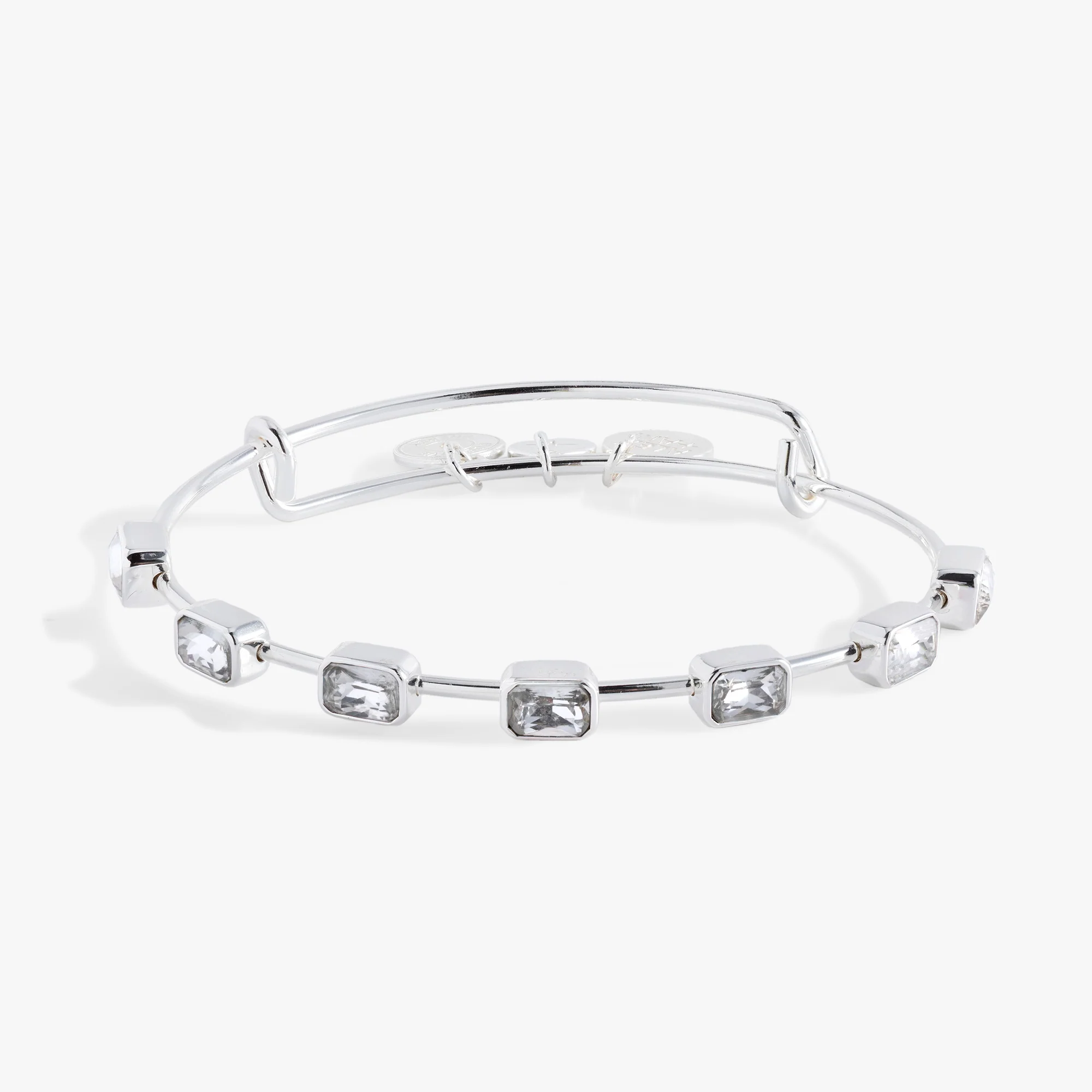 April Birthstone Emerald Cut Bangle