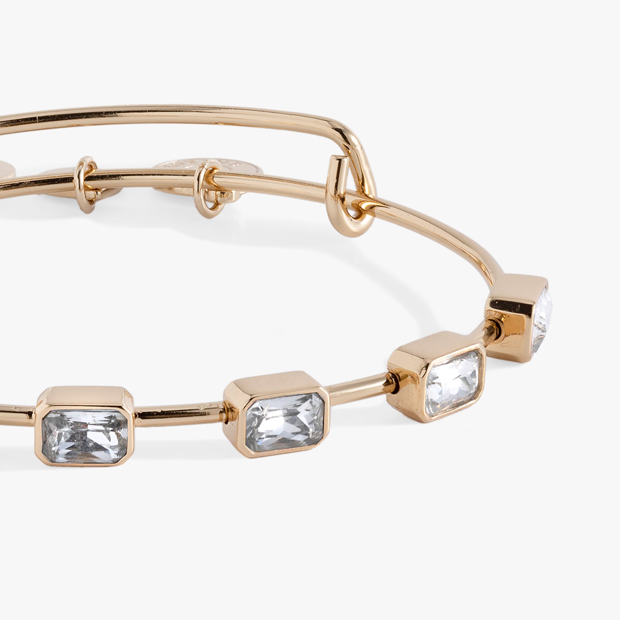 April Birthstone Emerald Cut Bangle - Image 6