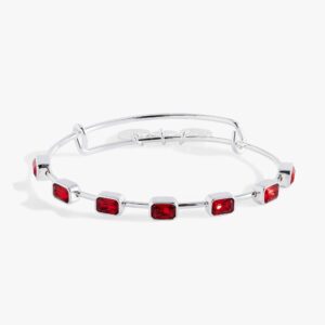 January Birthstone Emerald Cut Bangle