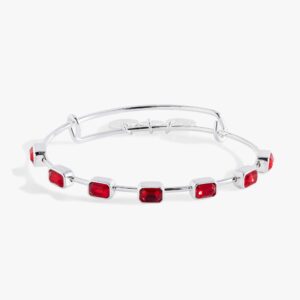 July Birthstone Emerald Cut Bangle