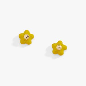 Enamel Buttercup Stud Earrings