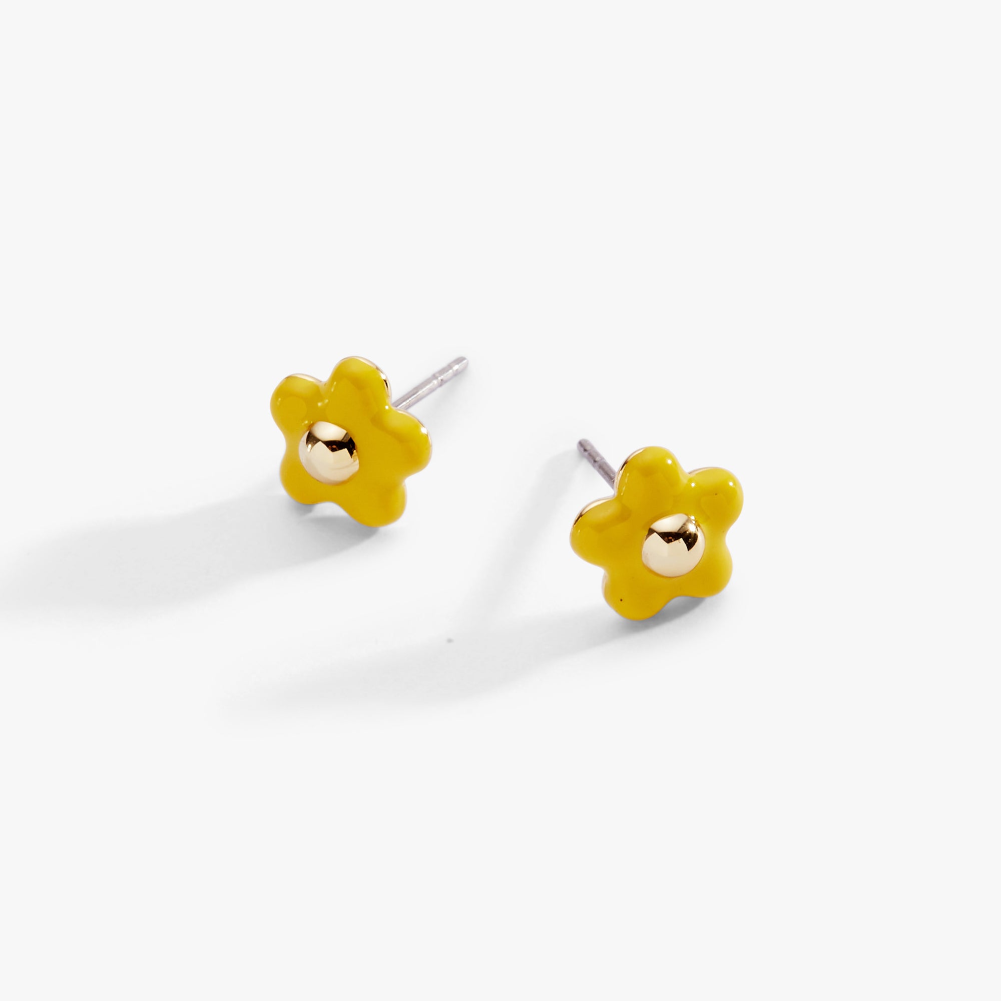 Enamel Buttercup Stud Earrings - Image 3